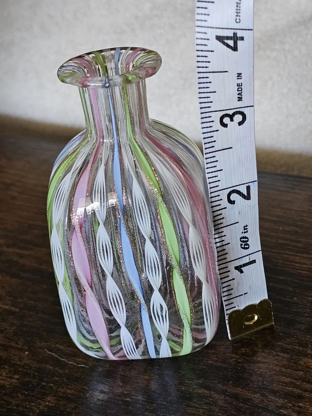 Murano Latticino Tutti Frutti Mini Vase